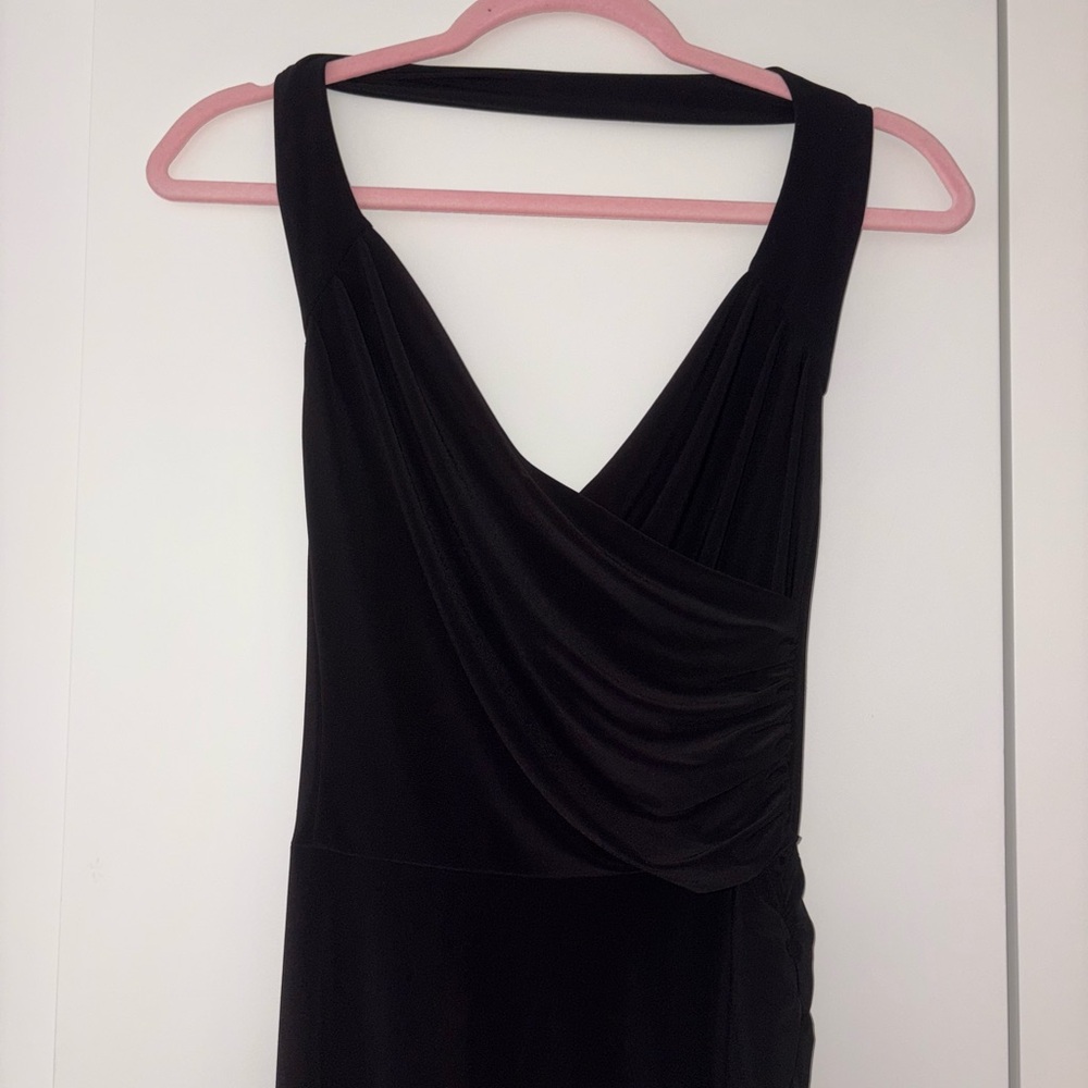 Norma Kamali Cayla Side Drape Gown in Black - Picture 7 of 10